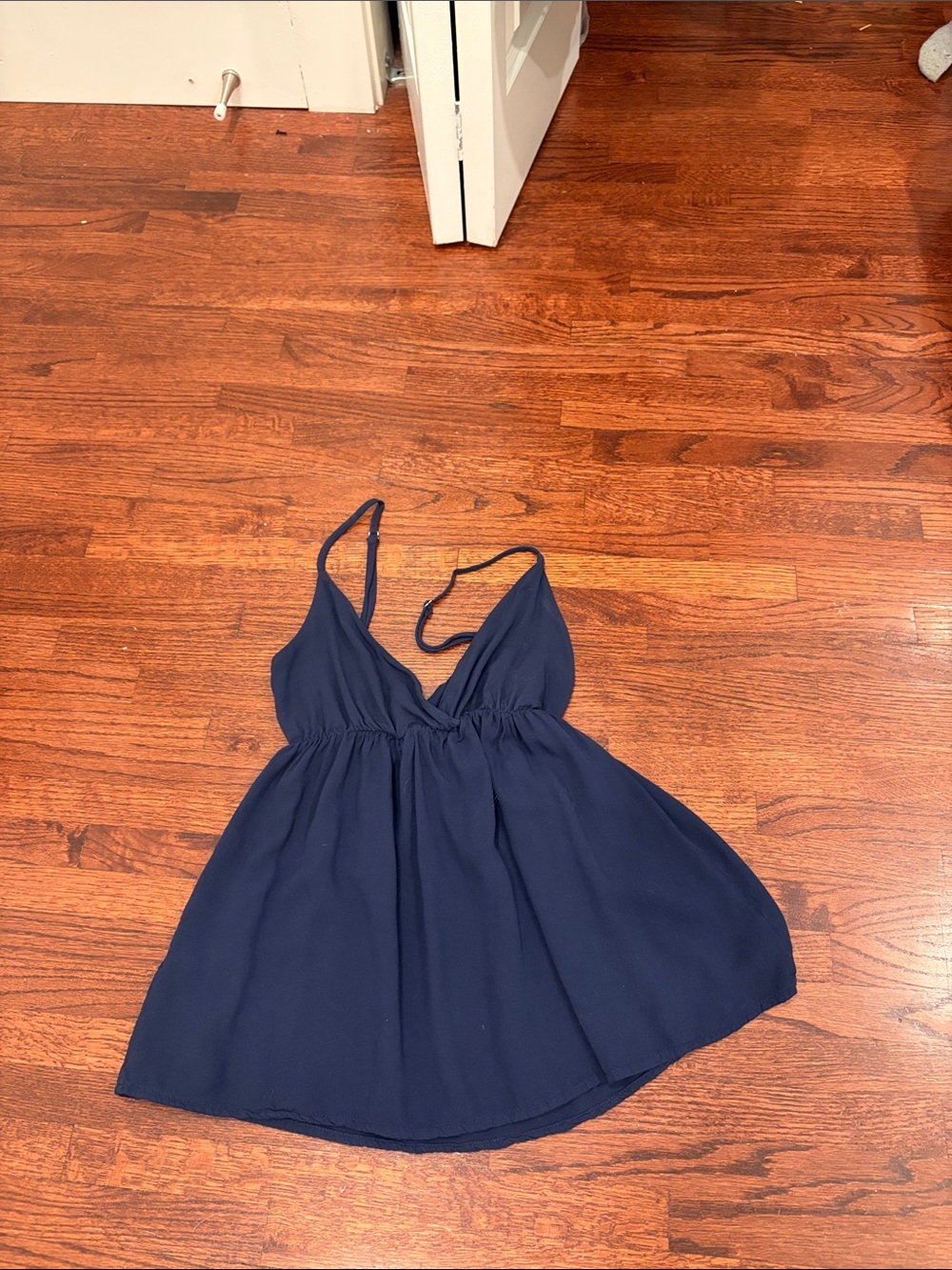 Brandy Melville Navy Blue Babydoll flowy top